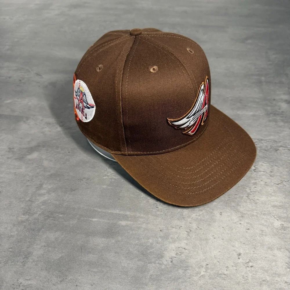 Hat Club Anaheim Los Angeles Angels New Era Cap‎ Brown 7 Exclusive Custom Fire